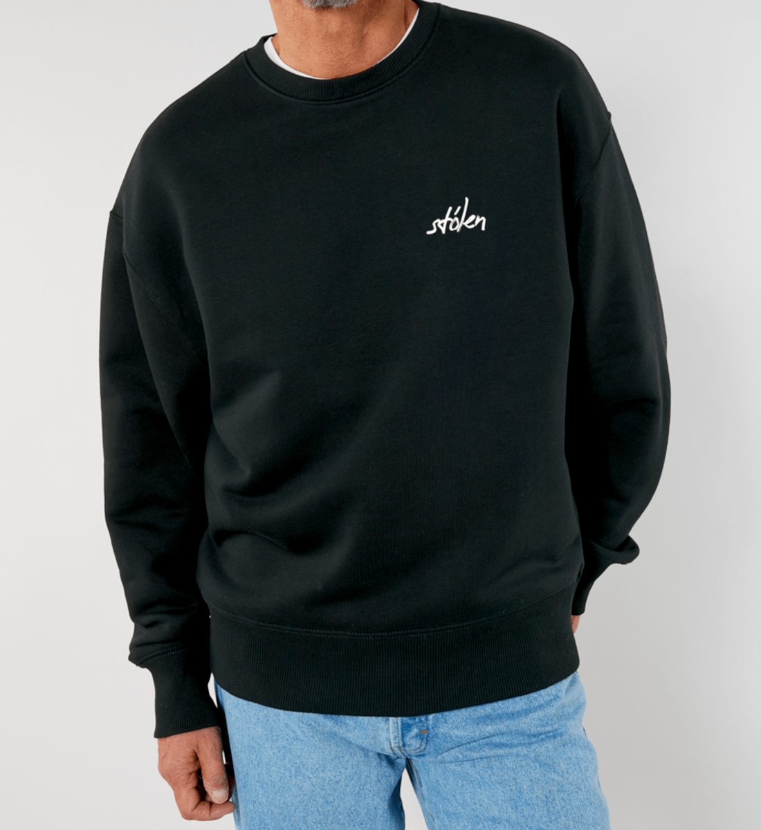 stólen Relaxed Sweater, with embroidery, unisex